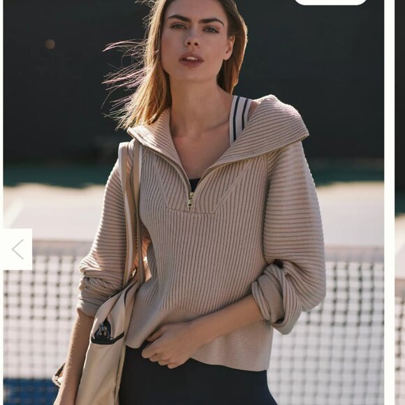 Varley Reid Half-Zip Knit Sweater Sz Small - Picture 1 of 10